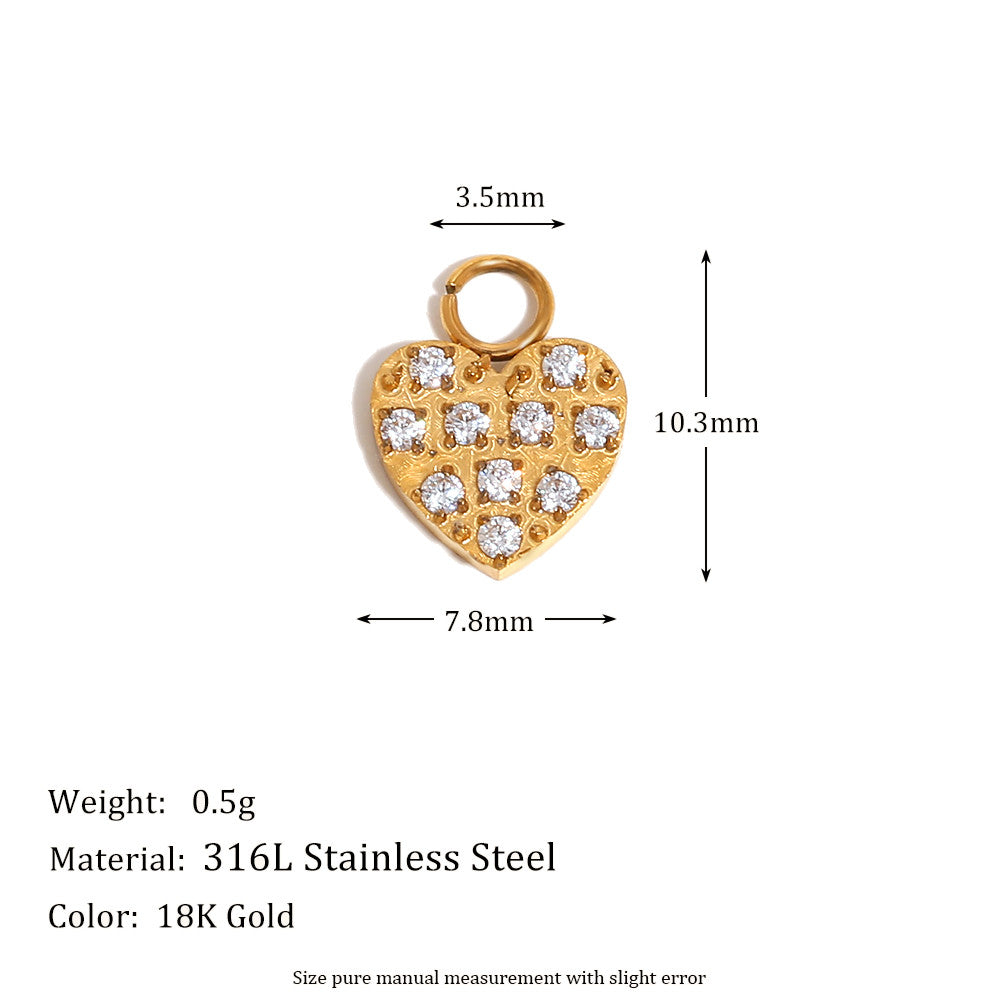 Sea Pearl Flower Heart 18k Gold Stainless Steel Pendants Charm Waterproof Necklaces