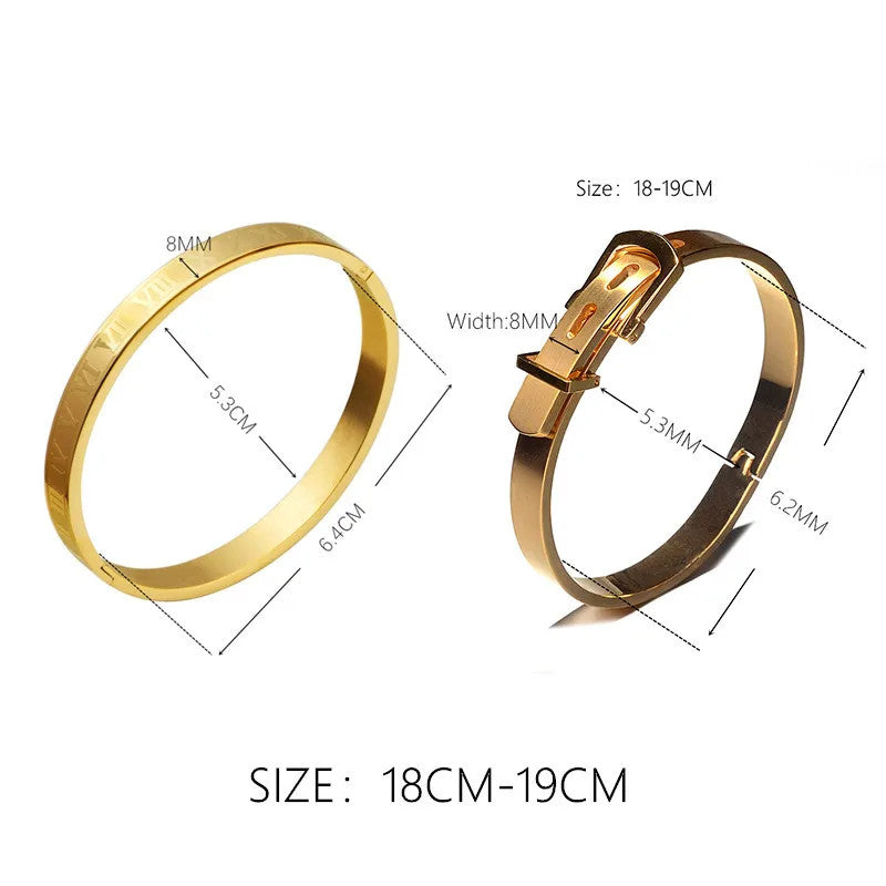 Royal Classic | Titanium Steel Hemp Weave Roman Numeral Stylish Luxury Bracelets