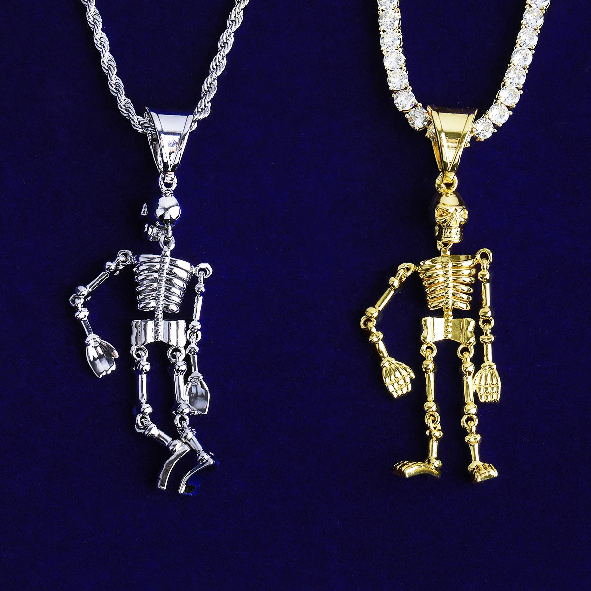 Bone Daddy | Steam Punk Style Mechanical Look Skeleton Hip Hop Pendant