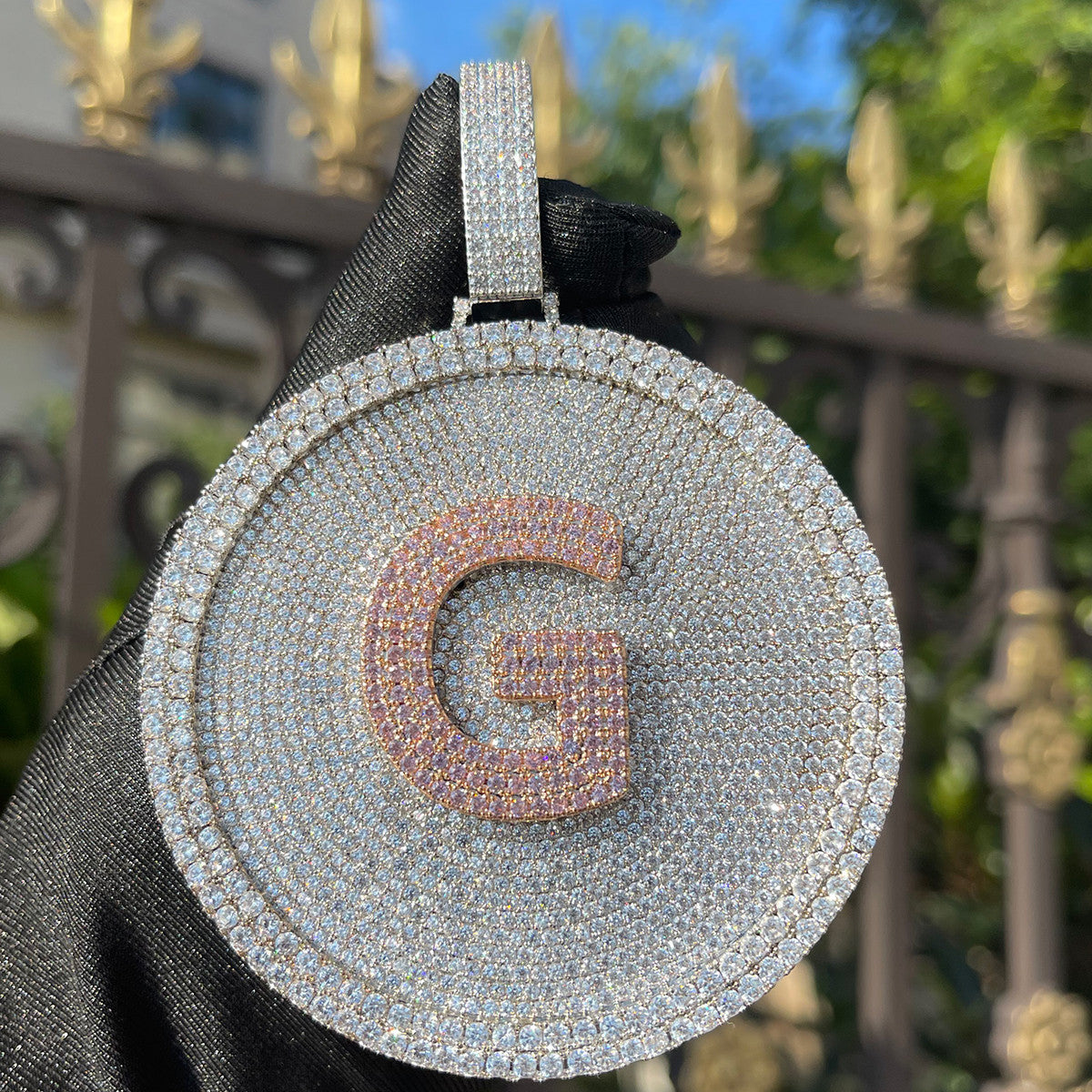 The Orbit | VVS Diamond CZ 4 Prong Set Iced Circle Personalize Hip Hop Pendant