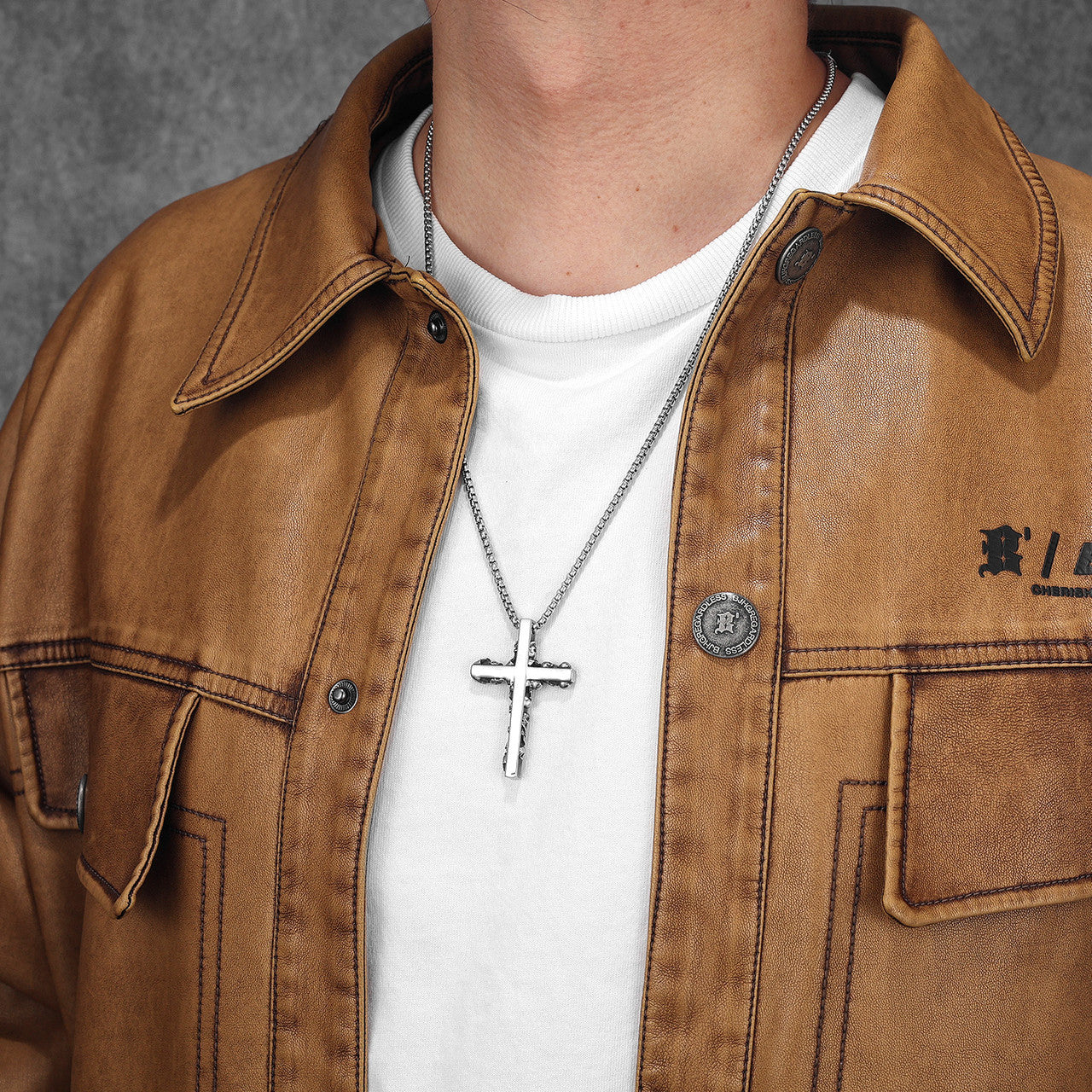 Skull Cross | 316L No Fade Designer Stainless Steel Street Style Cross Pendant