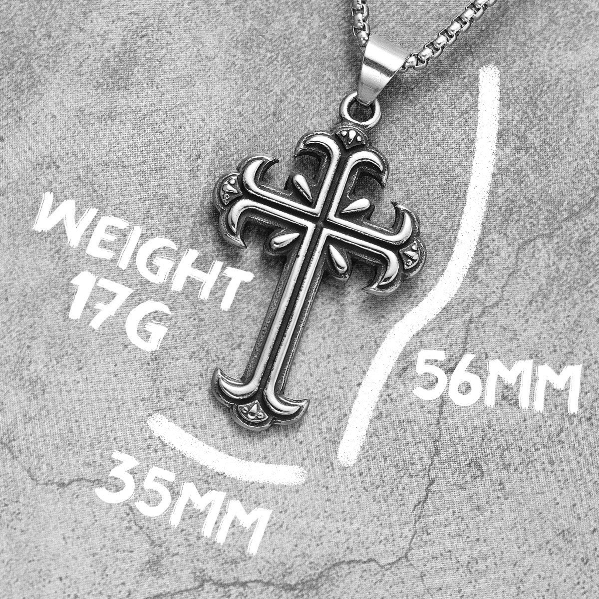 Carved Cross | 316L Stainless Steel Religion Spiritual Streetwear Hip Hop Pendant