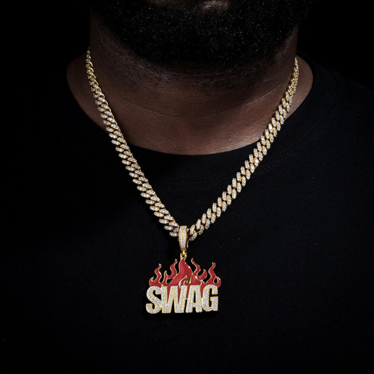 Fire Swag | 925 Solid Silver Moissanite Diamond Iced Blinged Out Hip Hop Pendant