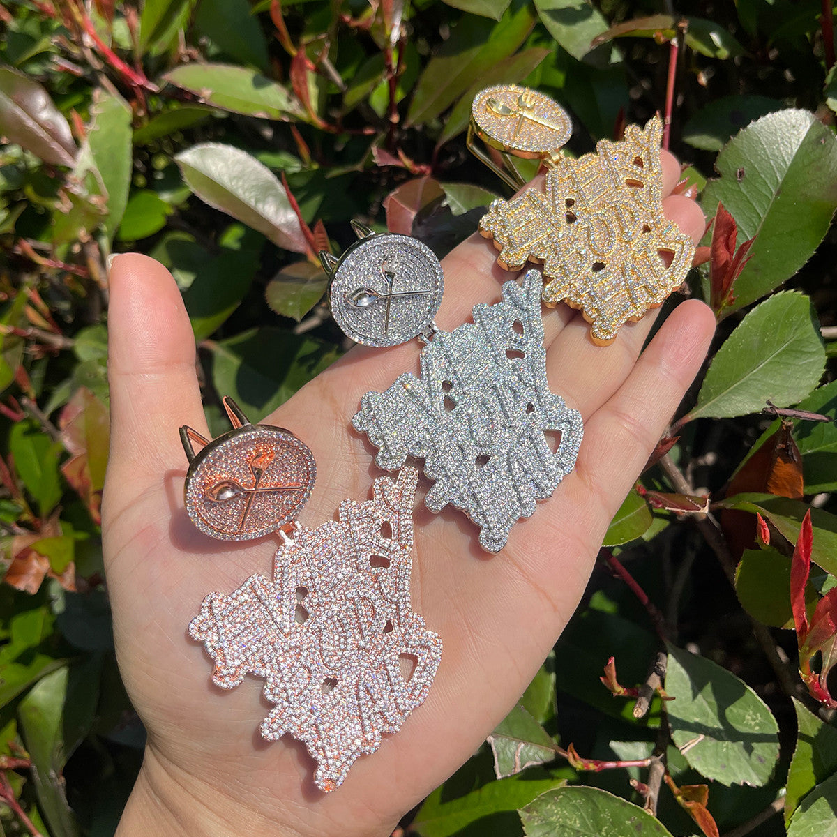 Everybody Eats VVS CZ Diamonds Frostbite Nameplate Hip Hop Pendant