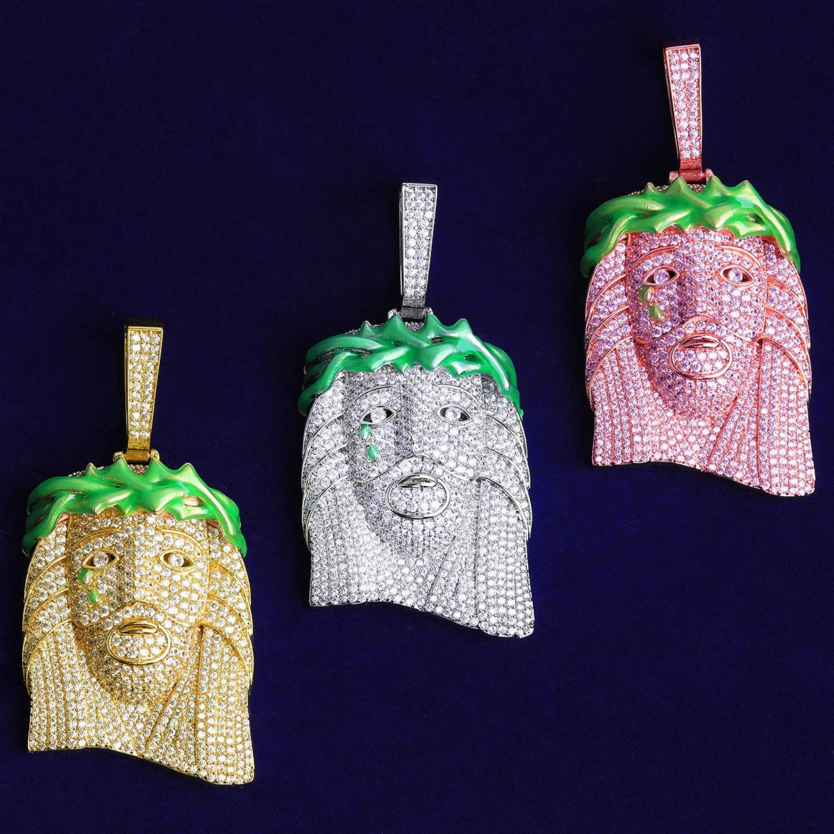 Tears Of Love | Crown Of Thorns Tears Of Love 5AA+ VVS Diamond Jesus Piece Hip Hop Pendant