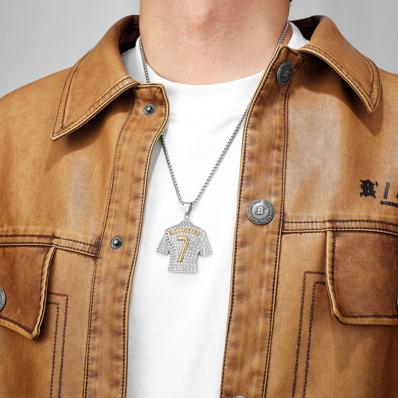 The Greats | Stainless Steel Football Jersey Messi Cristiano Ronaldo Neymar Mbappé Harland Pendants