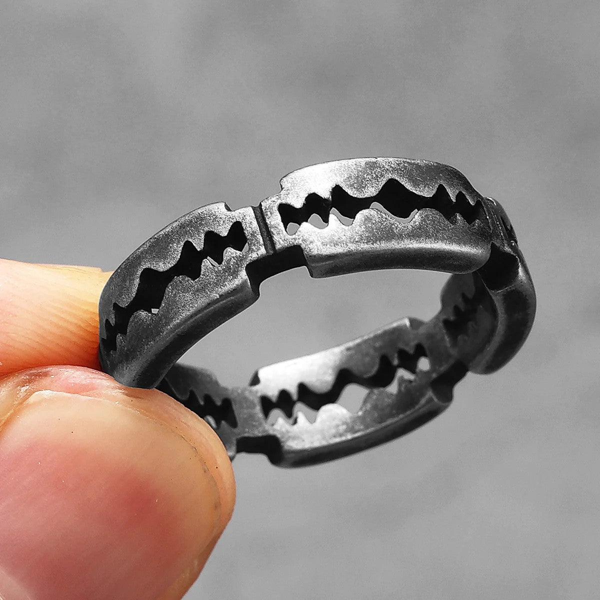 Razor Blade | Men's Solid Stainless Steel Hip Hop Street Wear Rings