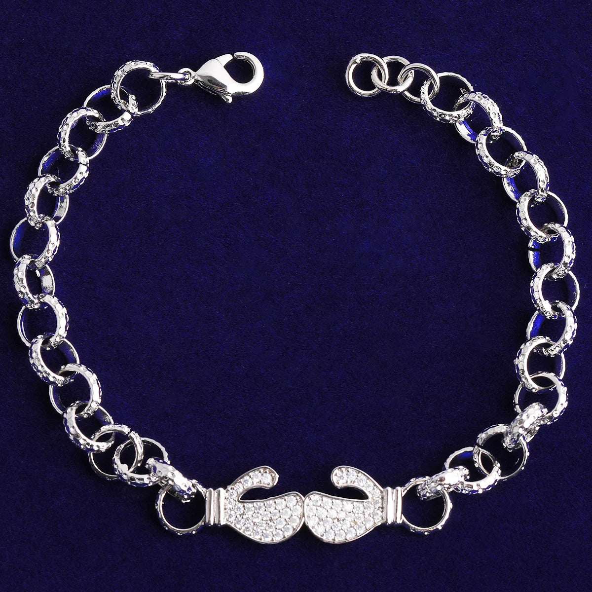 Get It On II | Iced Blinged Out Boxing Gloves Belcher Link Chain Bracelet