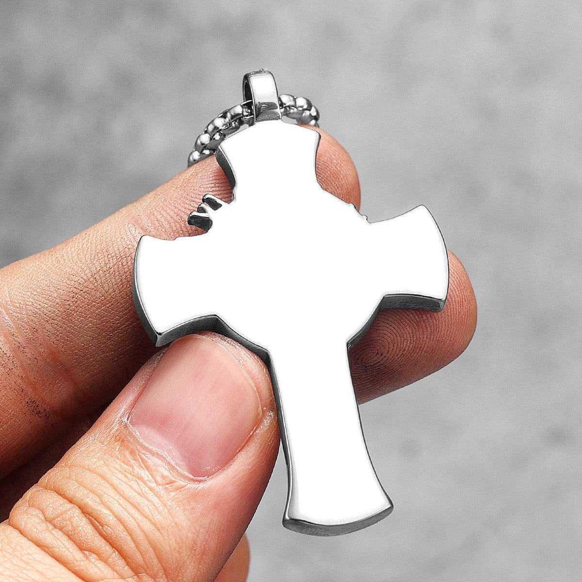 Power Of The Cross 14k Gold Silver Over Stainless Steel Pendant Chain Necklace