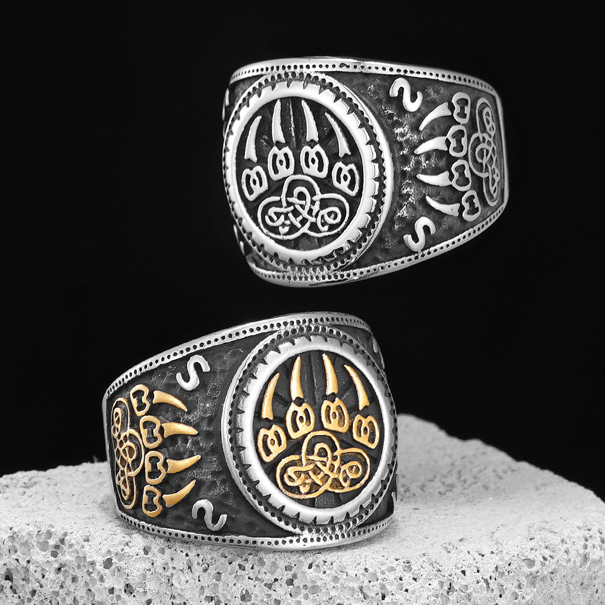 URSA | 316L No Fade Stainless Steel Bear Claw Street Style Unique Personality Rings