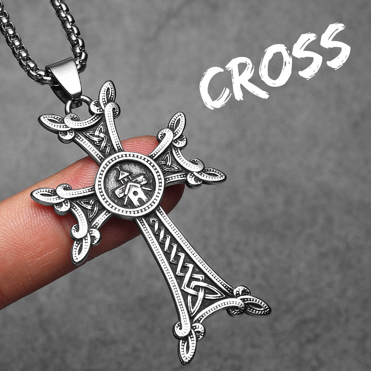 Celtic Knot Cross | Men's 316L Stainless Steel Infinite Protection Cross Pendant