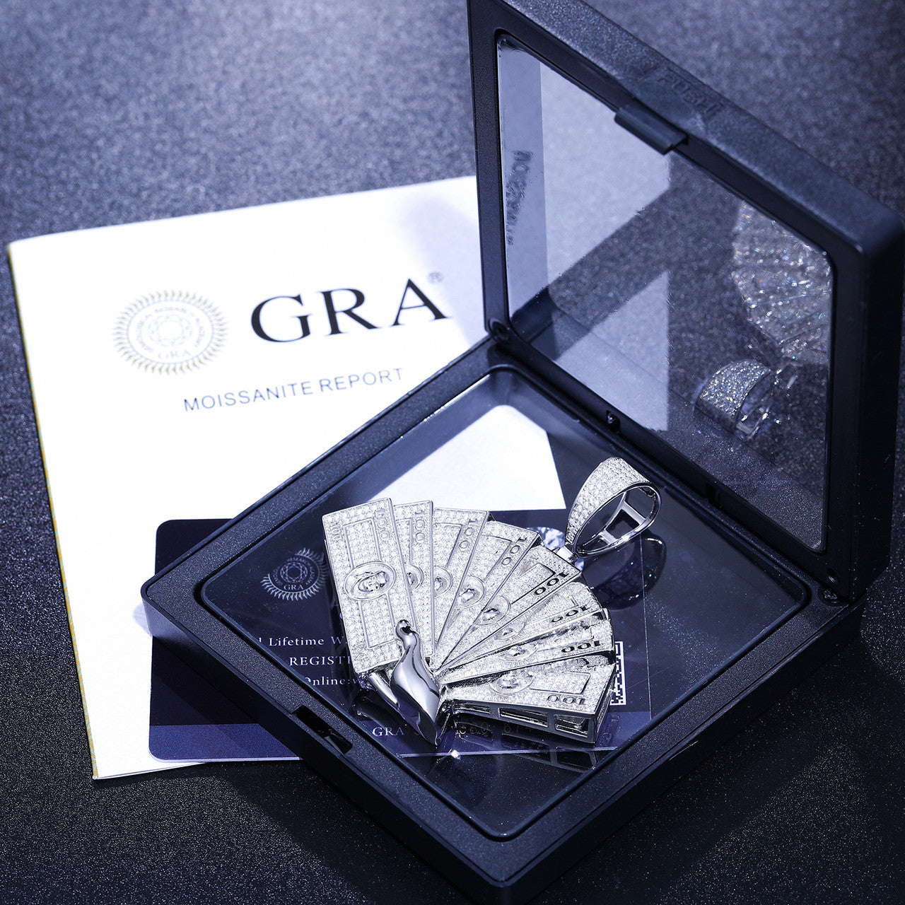 Big Money Grip | Sterling Silver VVS Diamond Holding 100's Hip Hop Pendant