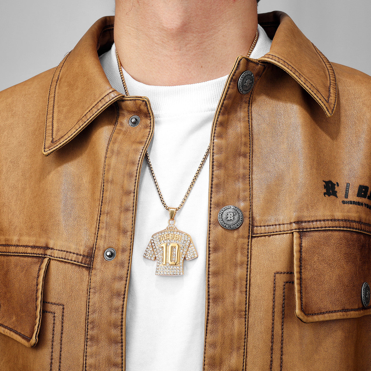 The Greats | Stainless Steel Football Jersey Messi Cristiano Ronaldo Neymar Mbappé Harland Pendants