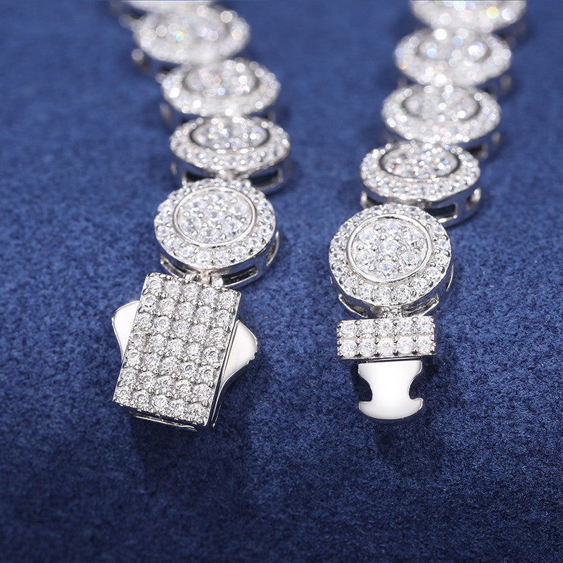 The Diamond Drip | VVS Moissanite Diamond Hip Hop Round 9mm Iced Blinged Out Chain Necklace