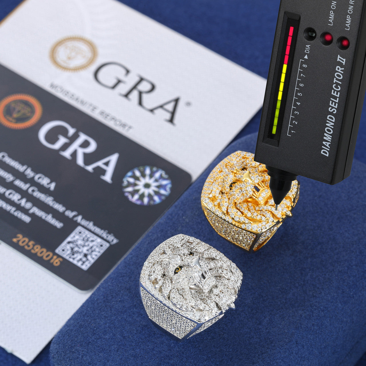 The Bold Lion | Moissanite VVS Diamond Lion Head Solid 925 Silver Hip Hop Rings