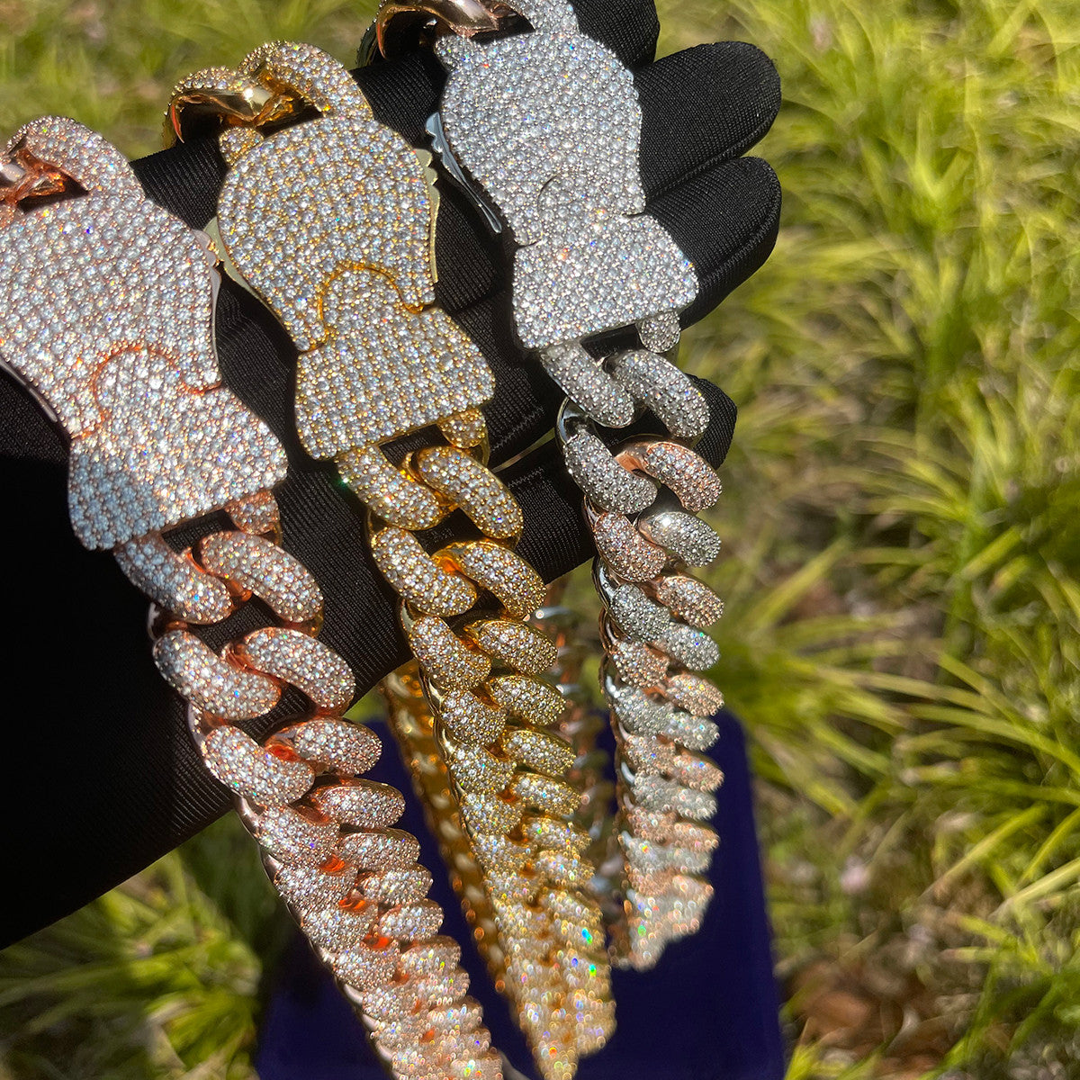 The Pad Lock II | Iced Prong Set 18mm Designer Miami Cuban Link Hip Hop Necklace