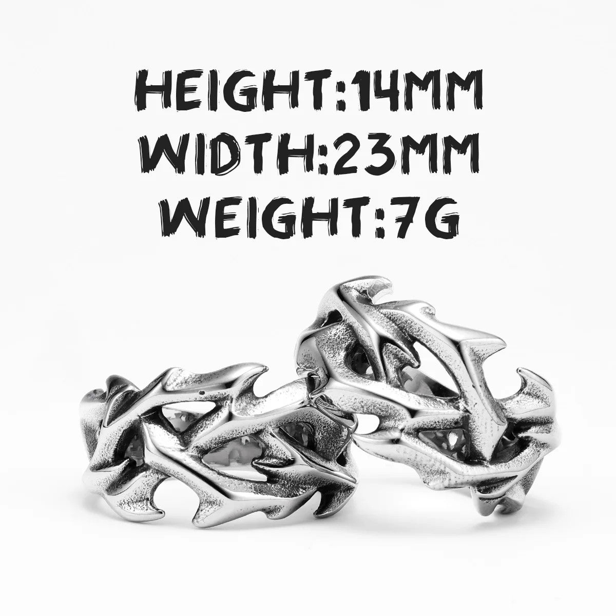 Thorns of Jesus | 316L No Fade Stainless Steel Spiritual Street Wear Rings