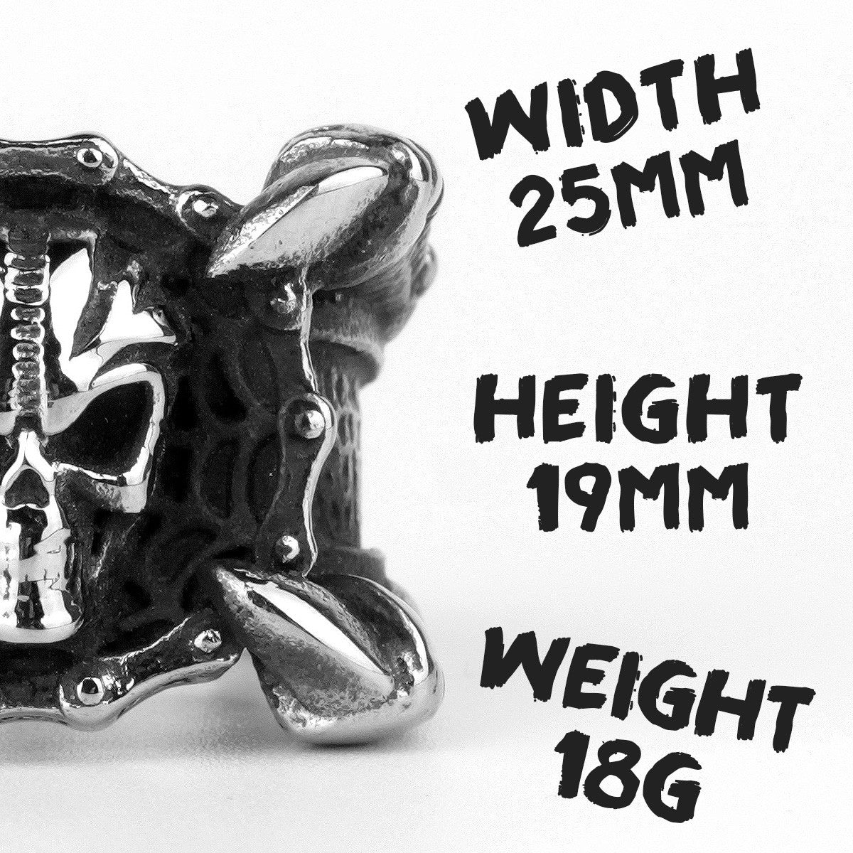 Hell's Engine | No Fade Stainless Steel Skull Dragon Claw Street Style Men's Rings