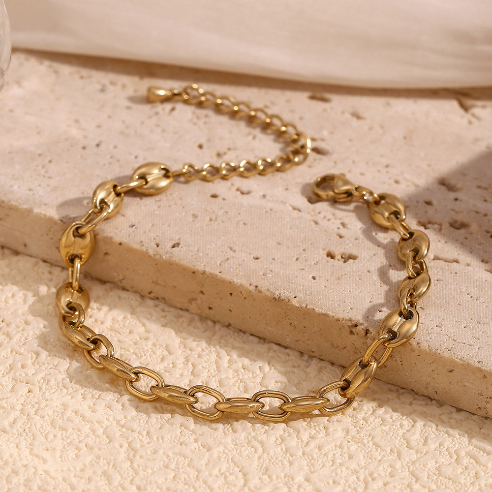 14k Gold Stainless Steel Waterproof 4/6/8/10mm Multi Size Stainless Steel Bow Tie Necklace