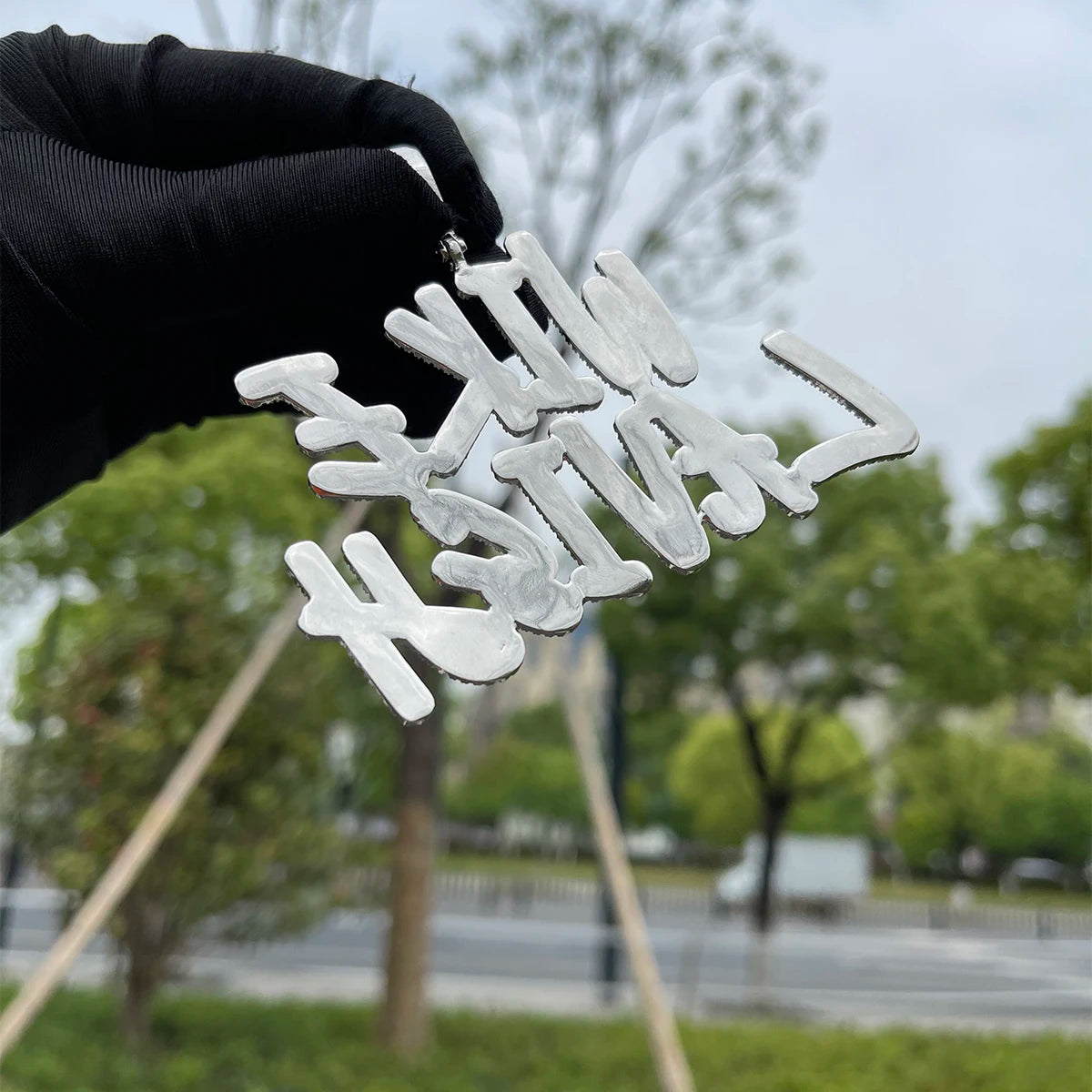 Blue Streak | Flooded Ice 18k Gold 925 Silver Custom Hip Hop Name Initial Chains