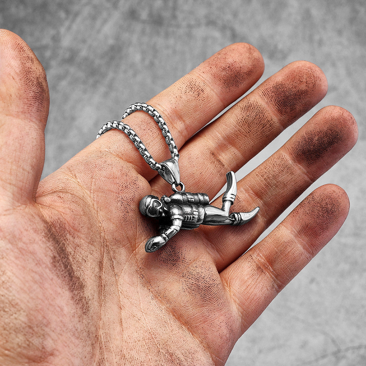 Deep Sea | 316L Stainless Steel No Fade Scuba Diver Street Wear Casual Pendant