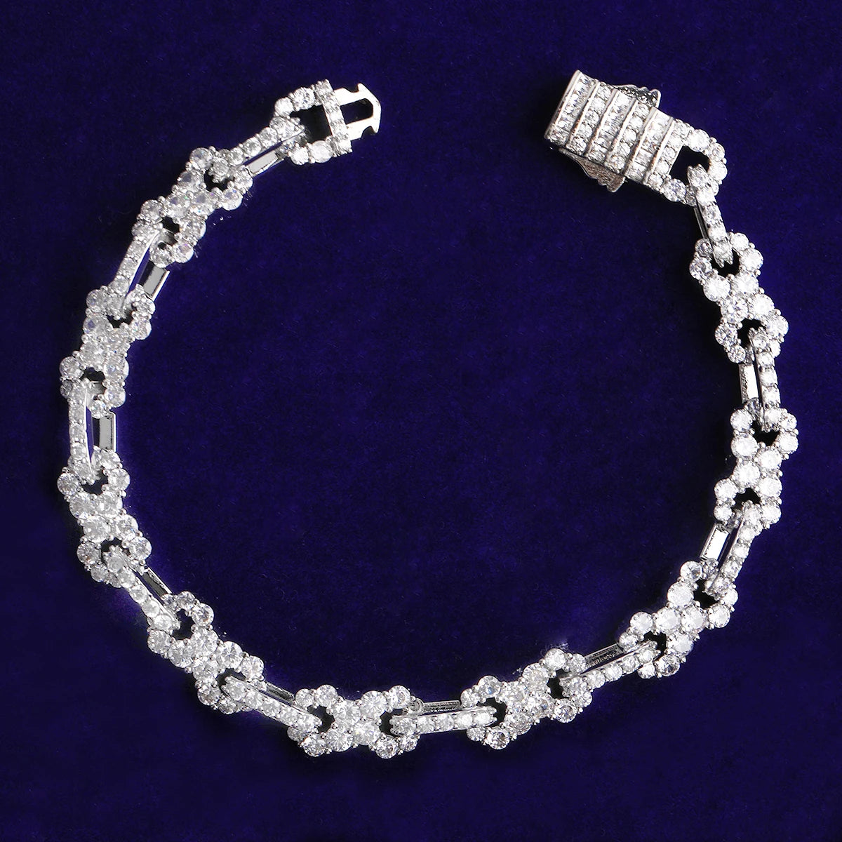 Infinite Cuban | Iced Blinged Out VVS Diamond CZ Infinity Cuban Link Chain Bracelet