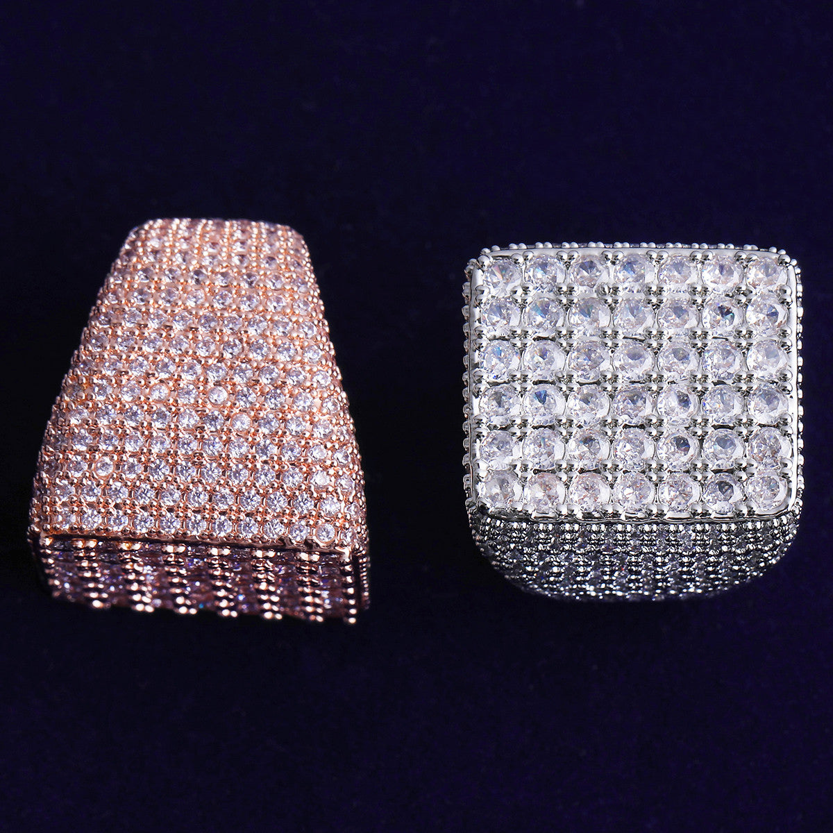 The Freeze | Iced Blinged Out VVS Diamond CZ Prong Set Hip Hop Frozen Ice Ring