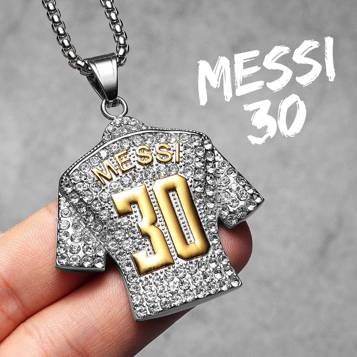 The Greats | Stainless Steel Football Jersey Messi Cristiano Ronaldo Neymar Mbappé Harland Pendants
