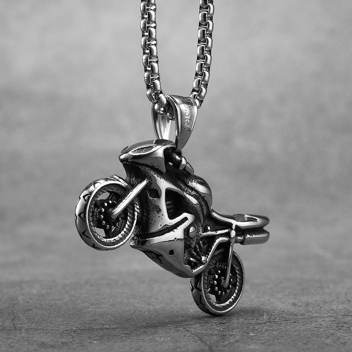 Racing Motorcycle Rider | 316L No Fade Stainless Steel Biker Boy Hip Hop Pendants