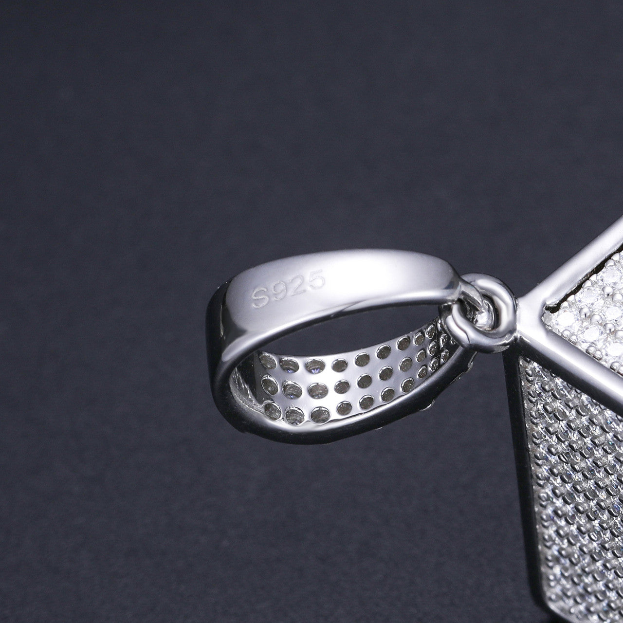 Dice Game | Mens Solid 925 Sterling Silver Glowing Dice Moissanite Diamond Hip Hop Pendant