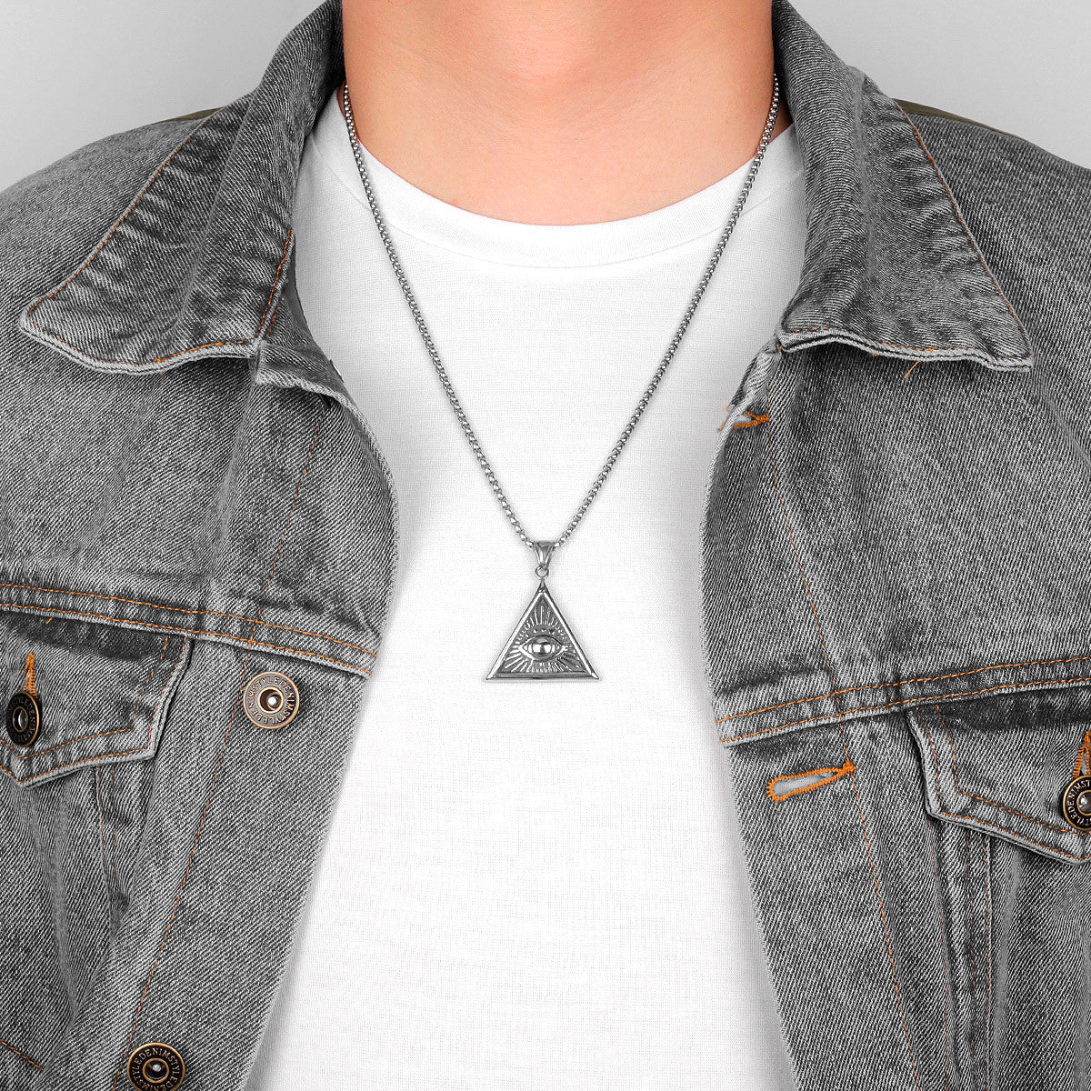 Eye of God | No Fade Solid Stainless Steel Hip Hop All Seeing Eye Triangle Pendant