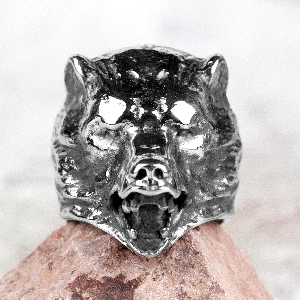 The Bear | 316L Solid Stainless Steel Unique Designer Men's Rings