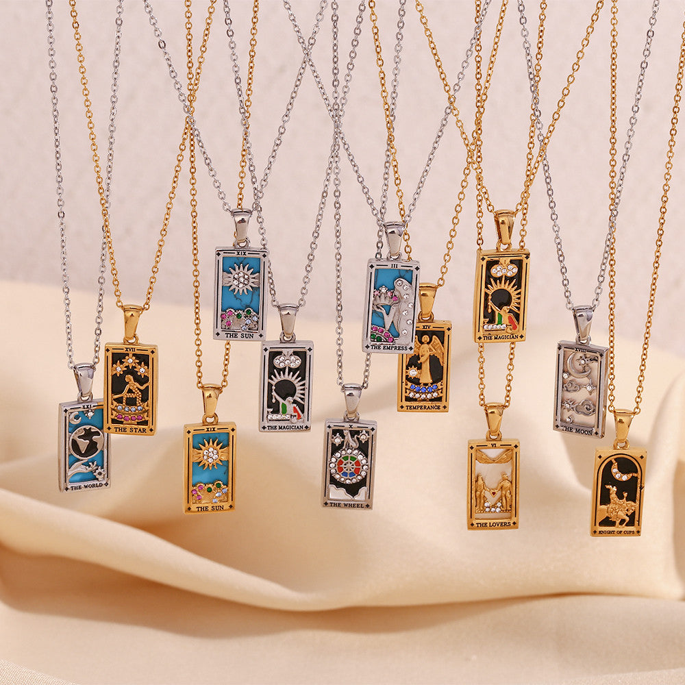 Tarot Queen | Magic Moon 18k Gold over no Fade Stainless Steel Love Forever Necklace