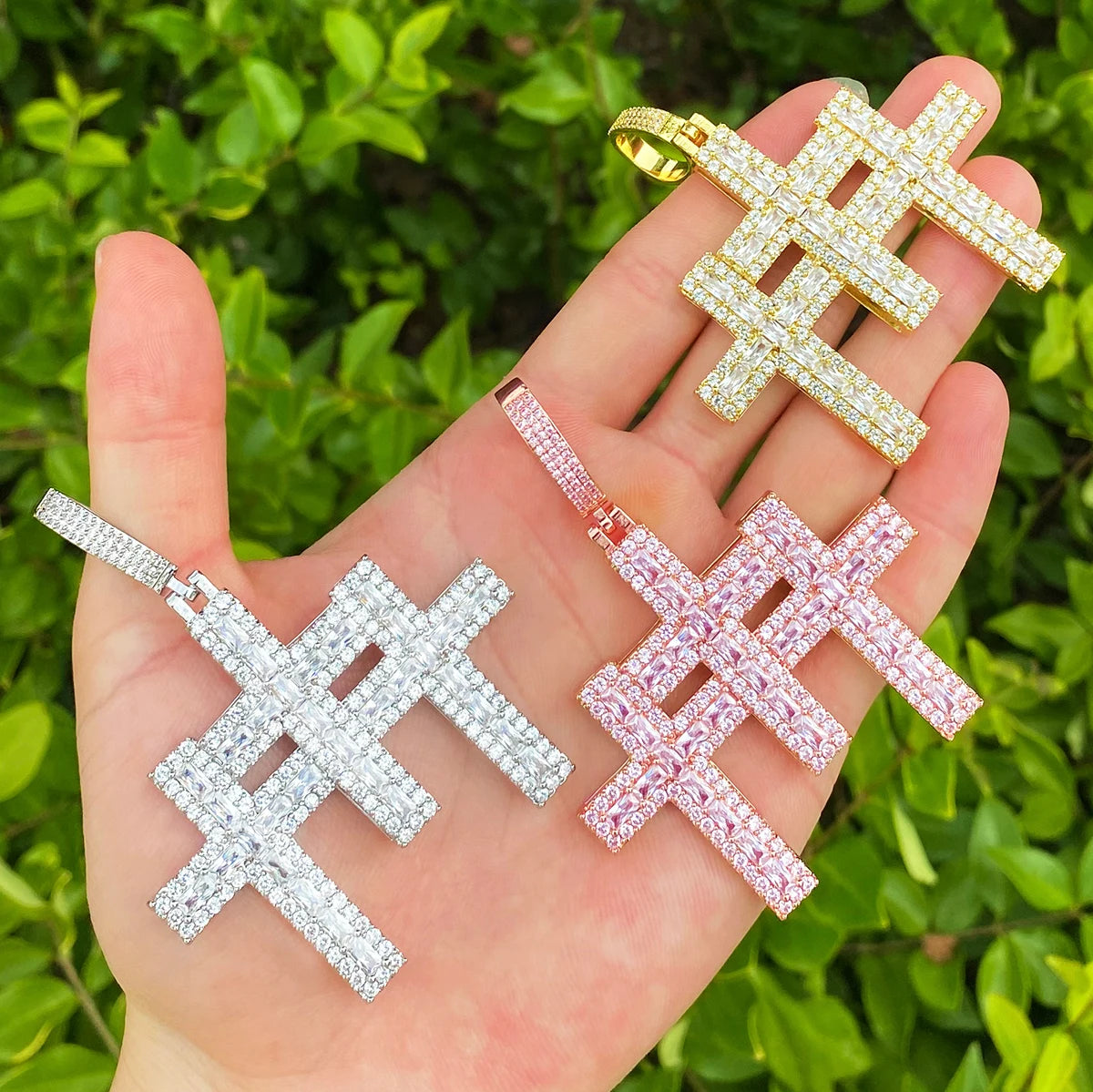 Holy Trinity ll | Flooded Ice VVS Diamond Iced Blinged Out Trinity Cross Pendant