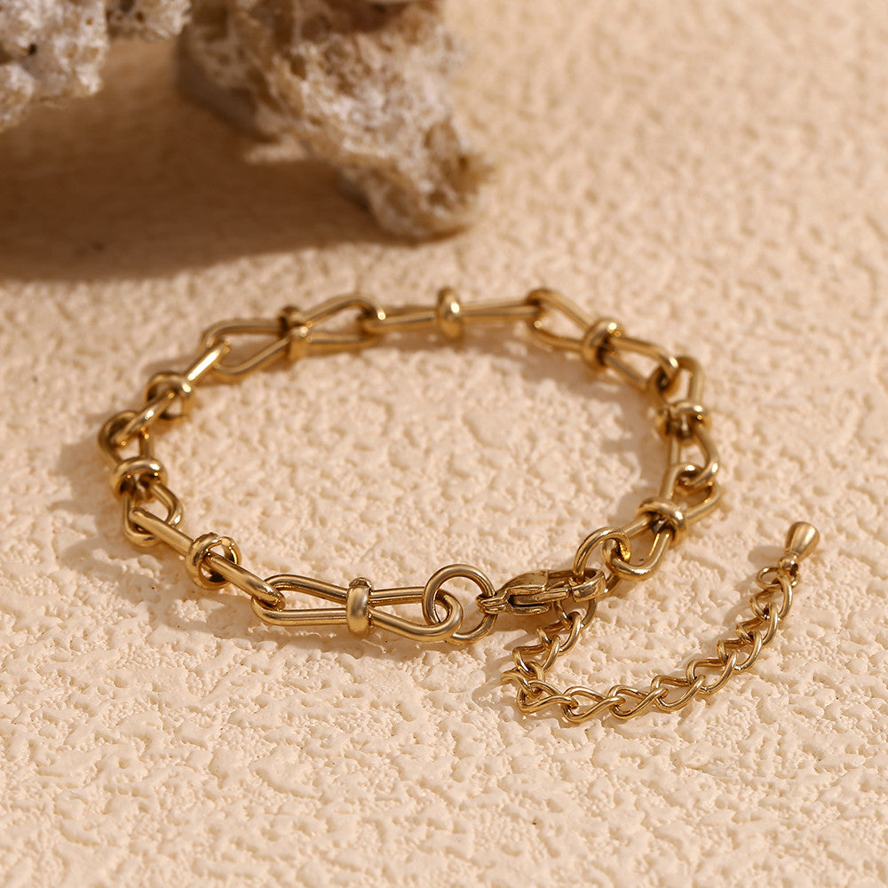 14k Gold Stainless Steel Waterproof 4/6/8/10mm Multi Size Stainless Steel Bow Tie Necklace