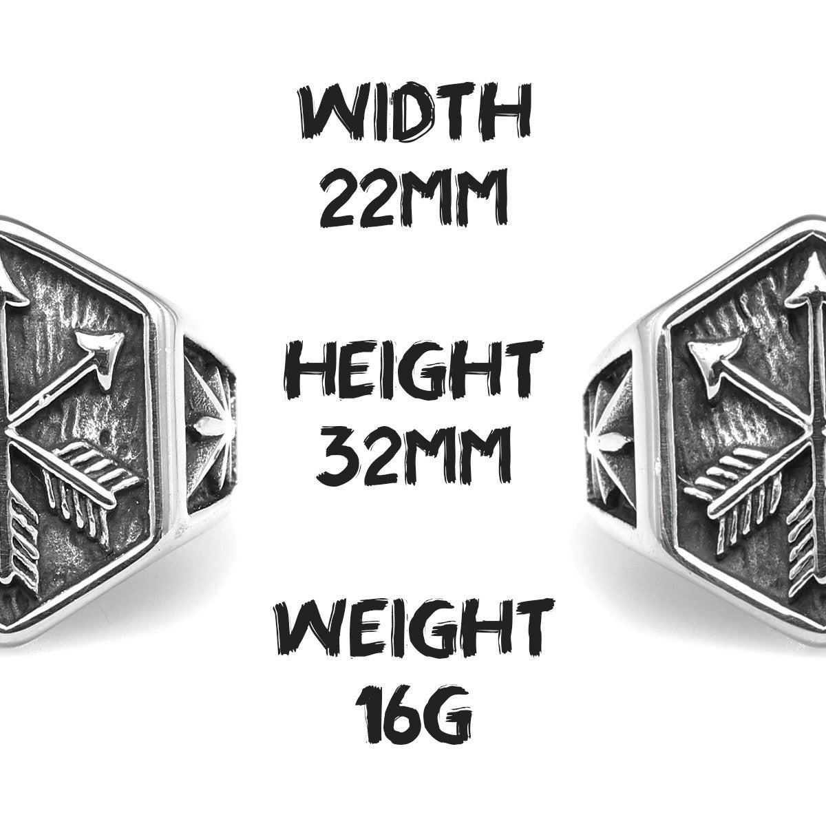 Arrow of Eros | Solid Stainless Steel Mythical Eros Street Stylish Unique Rings