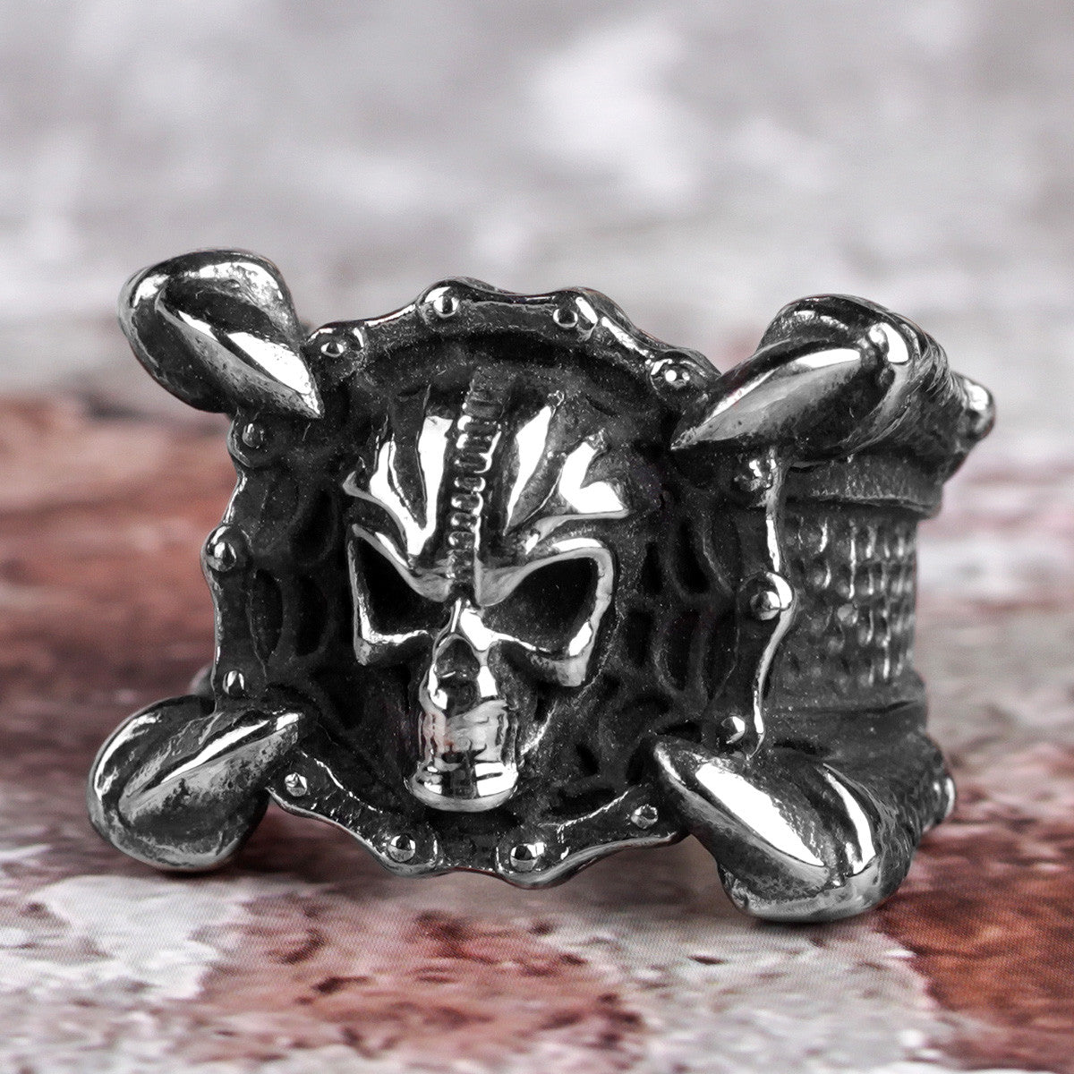 Hell's Engine | No Fade Stainless Steel Skull Dragon Claw Street Style Men's Rings