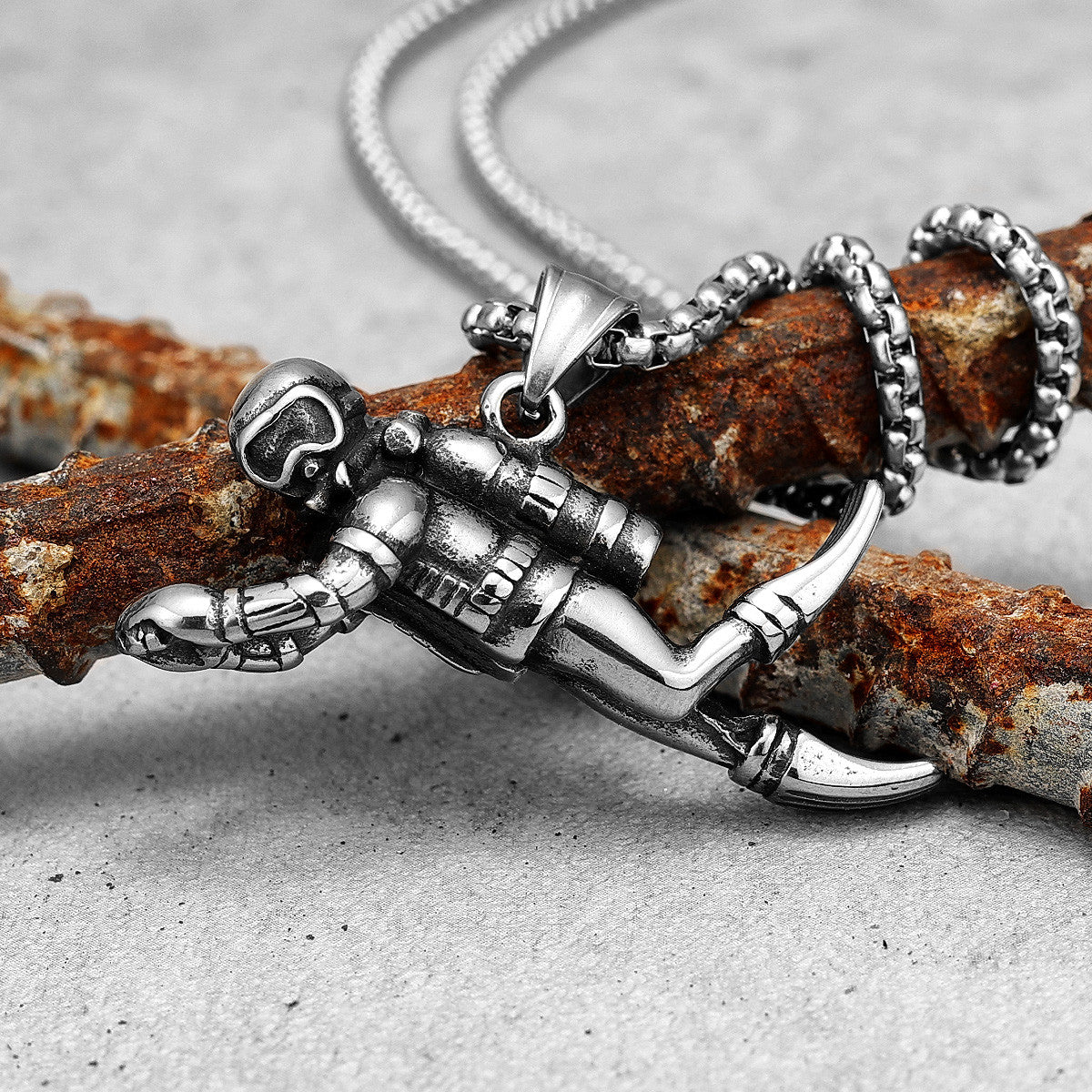 Deep Sea | 316L Stainless Steel No Fade Scuba Diver Street Wear Casual Pendant