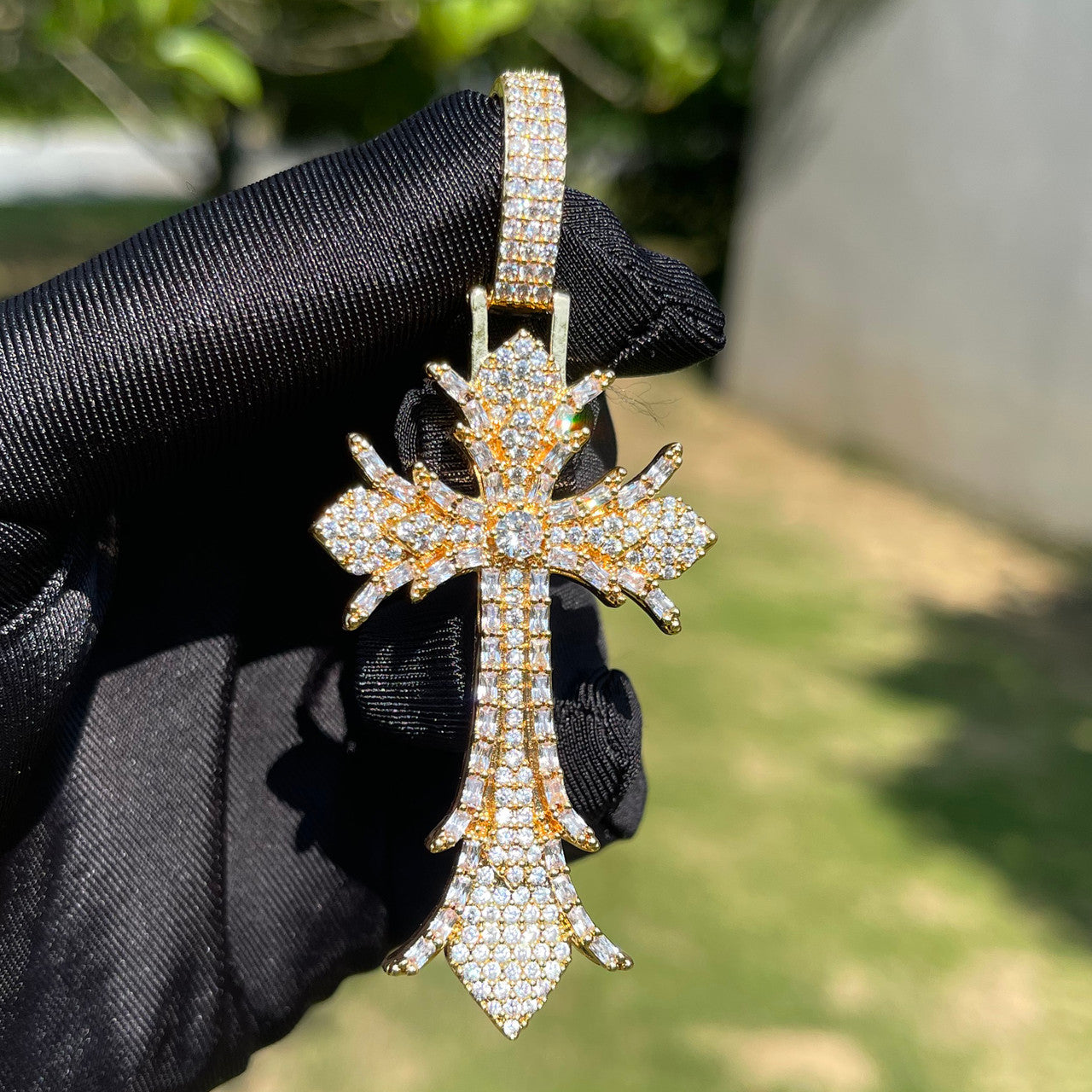The Reversion | VVS Diamond CZ Baguette Designer Cross Hip Hop Pendant Chain