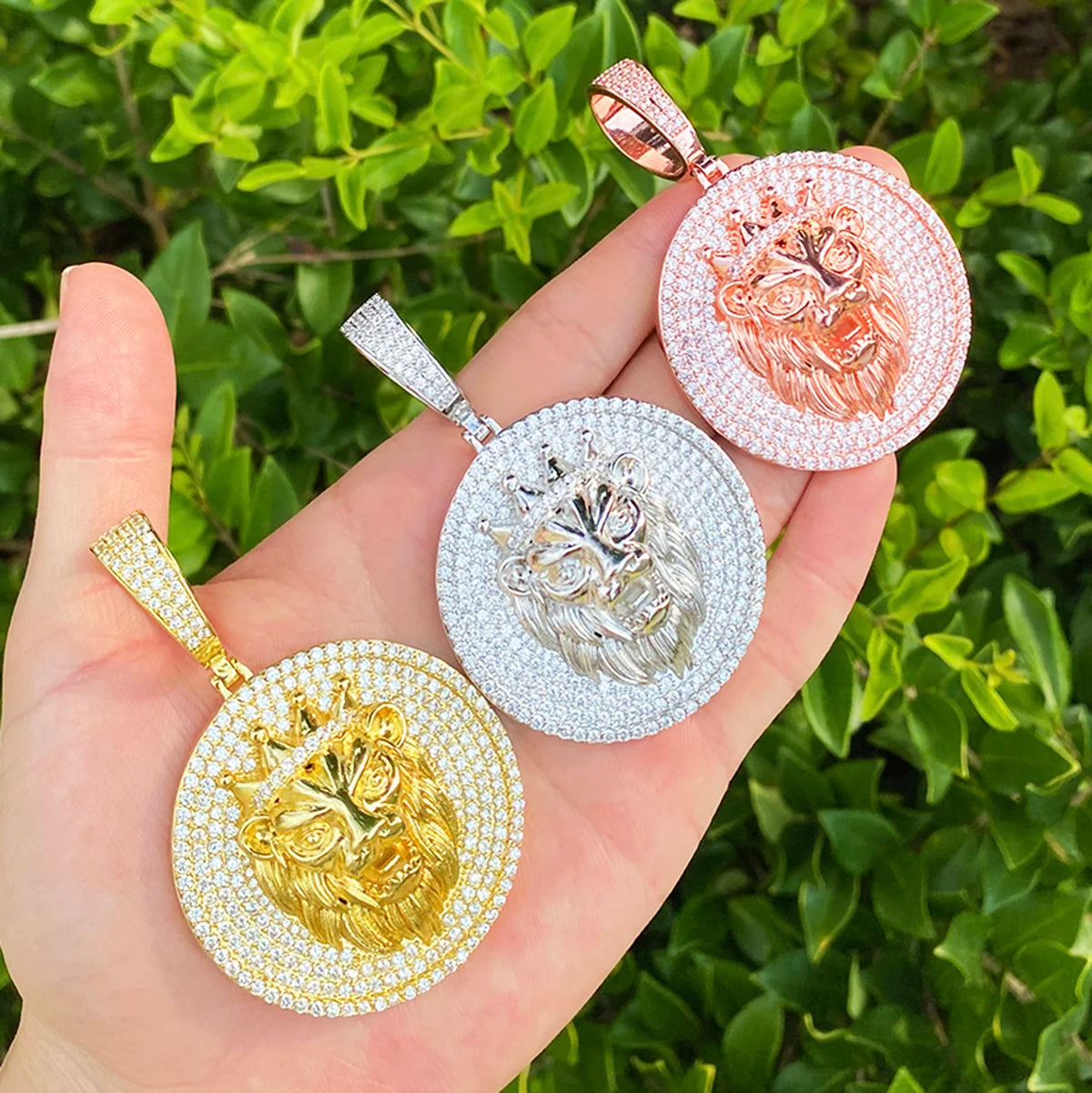 Lion Heart | Iced Blinged Out VVS Diamond CZ 3D Lion Head Hip Hop Pendant