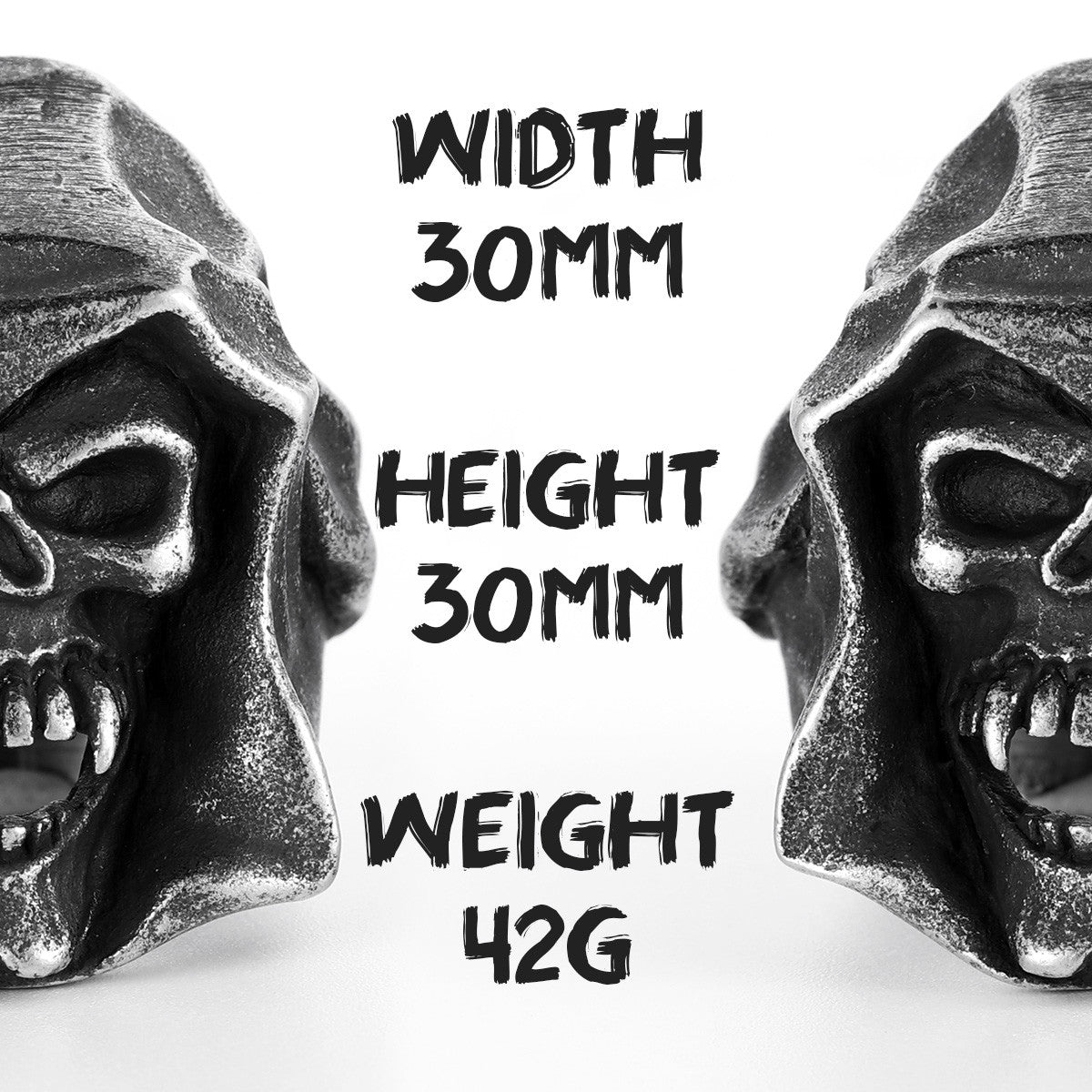 Angel Of Death | Solid 316L Stainless Steel Men Rings Grim Reaper Hip Hop Rings