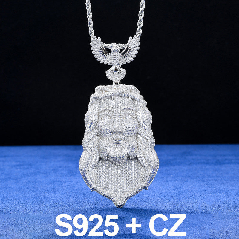 The Imperial | Solid Sterling Silver Moissanite Diamond Hip Hop Jesus Piece Pendant