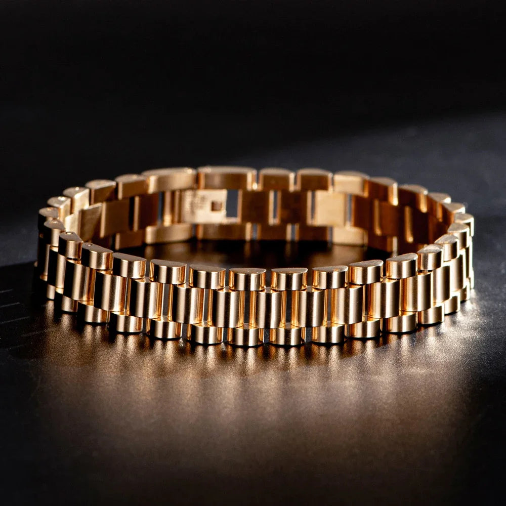 High Stakes | Men's Solid No Fade Stainless Steel Luxury Watch Band Bracelet