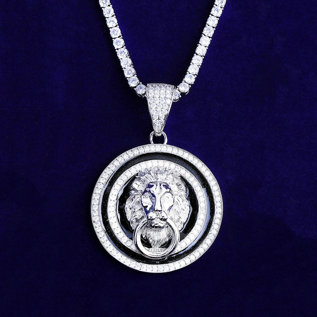 Domain Of Kings | VVS Diamond CZ Lions Circle of Trust Luxury Hip Hop Pendants