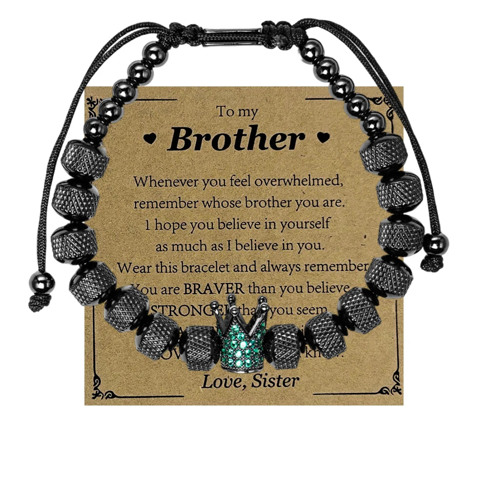 Blessings | VVS Diamond CZ 8MM Kings Crown Iced Blessings Gift Card Message Bracelet