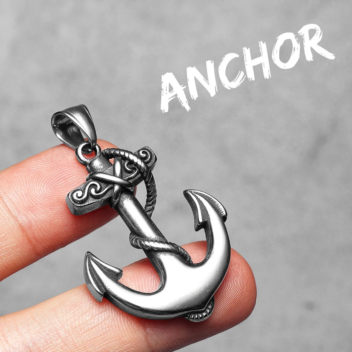 Pirate Anchor | Solid Stainless Steel Nautical Cross Anchor Pendant Chain Necklace