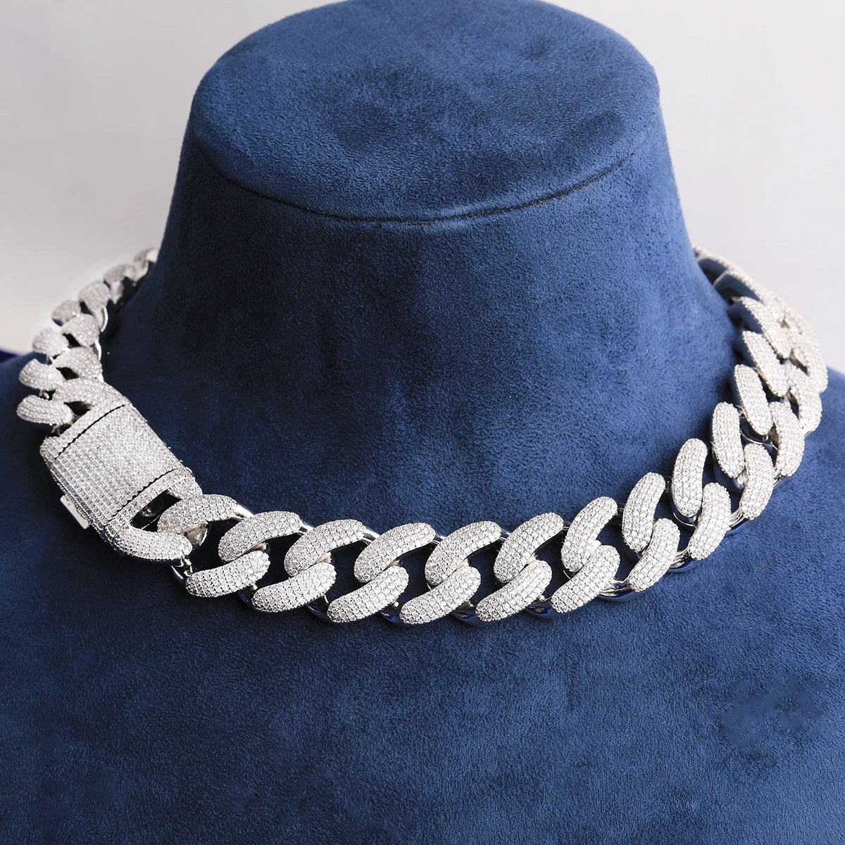 Classic Cut | Diamond CZ 20mm 5AA+ Stones Miami Cuban Link Hip Hop Chain Necklace