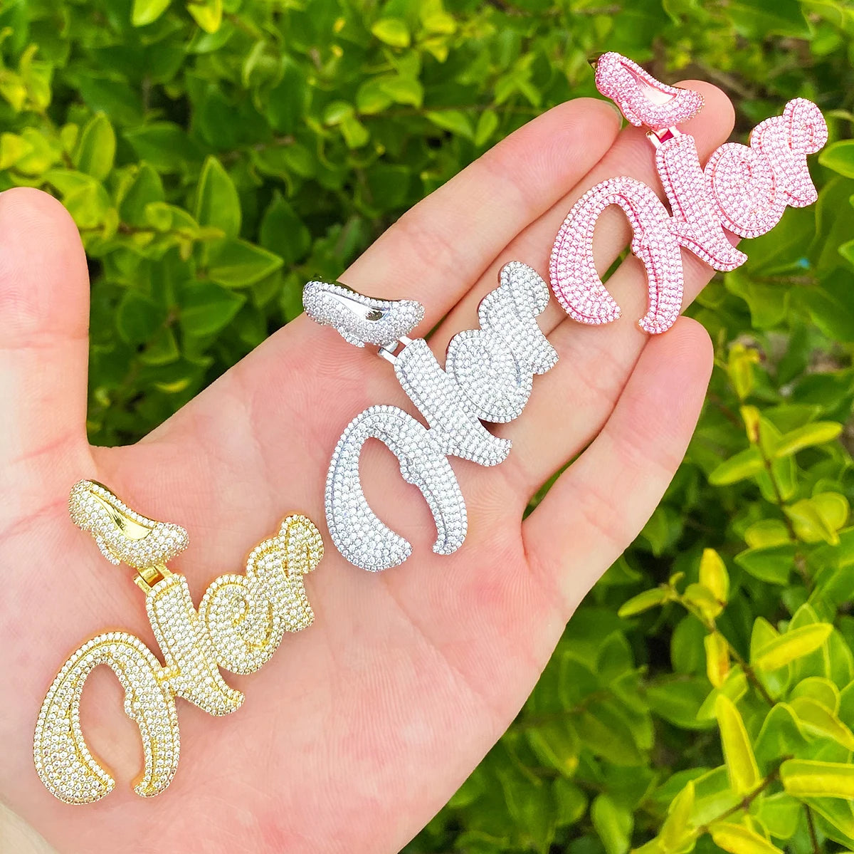 Her | VVS Diamond CZ Glass Slipper Iced Blinged Out Pendant Chain Necklace