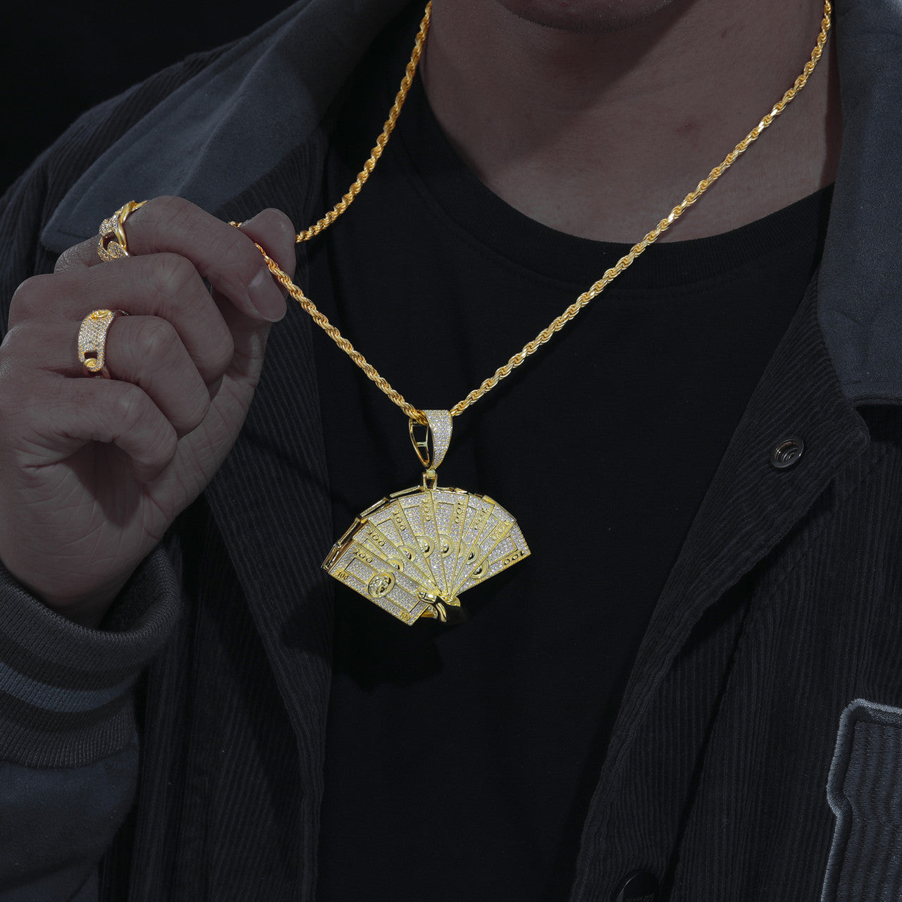 Big Money Grip | Sterling Silver VVS Diamond Holding 100's Hip Hop Pendant