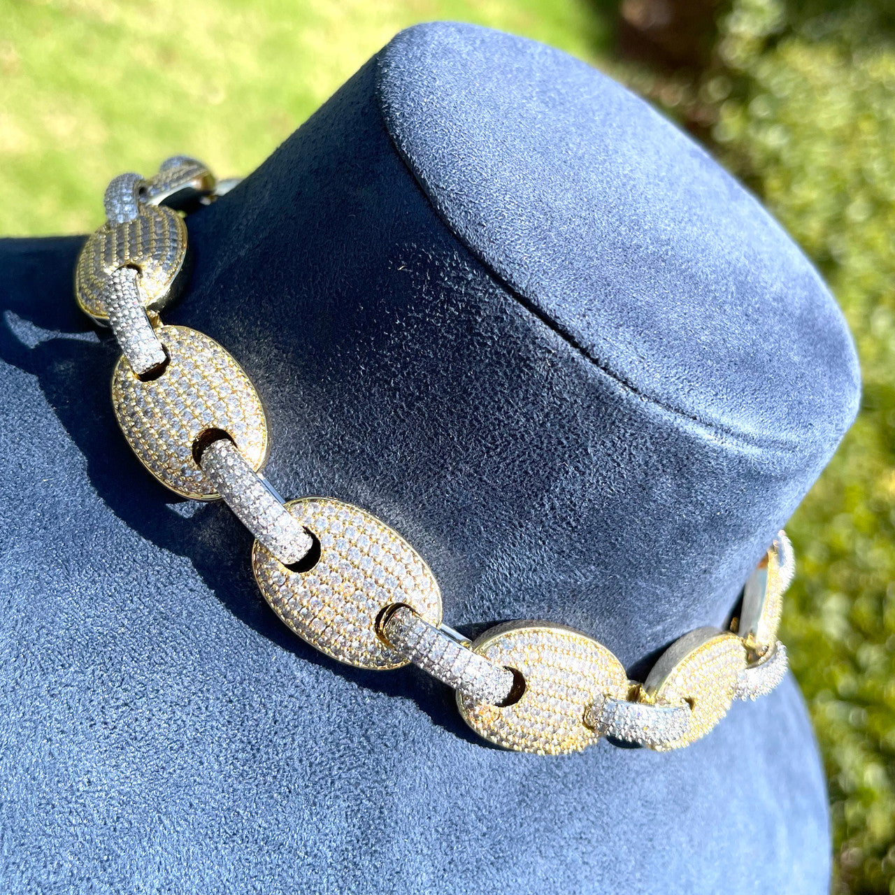 The G-Link | Designer Prong Set Flooded Ice Hip Hop Chain Necklace